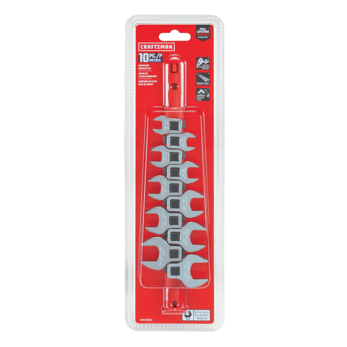 10-Piece Set 6-point Metric Crowfoot Open End Wrench CMMT12053LZ