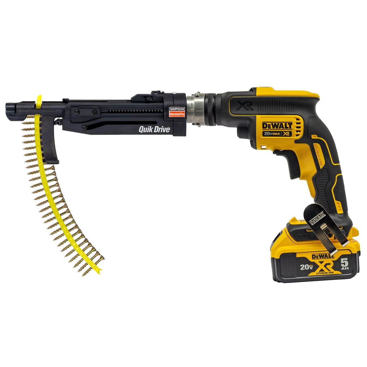 Quik Drive 5-Amp 20-volt Max Lithium Ion (li-ion) Collated Fastener Brushless Screw Gun Kit PRO250G2DC2K