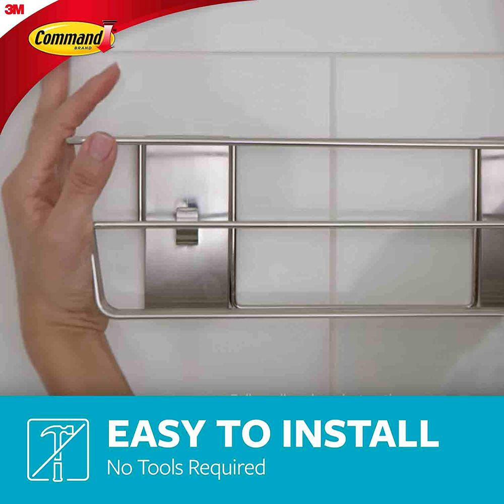 Command Satin Nickel Shower Caddy 5000487