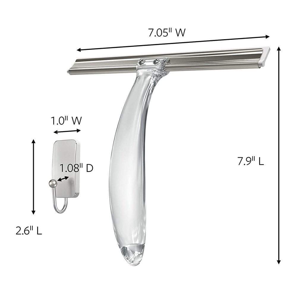 Command Metal Bath Squeegee & Satin Nickel Hook 5000488