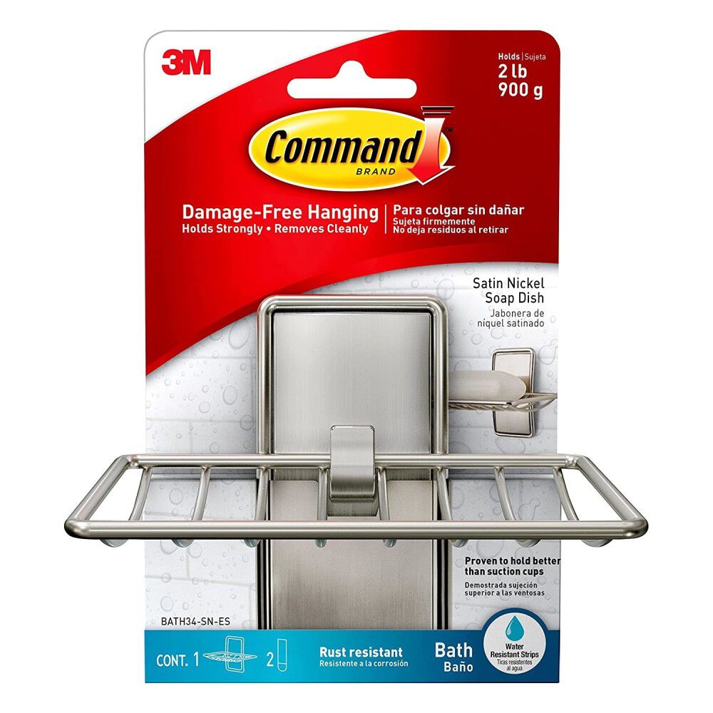Command Bath Satin Nickel Soap Dish 5000489