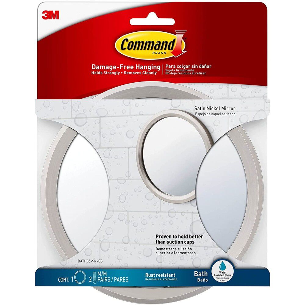Command Bath Satin Nickel Metal Mirror 5000490