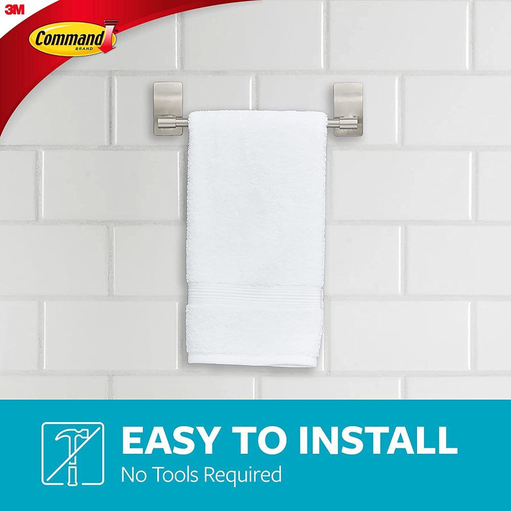 Command Satin Nickel Hand Towel Bar 5000492