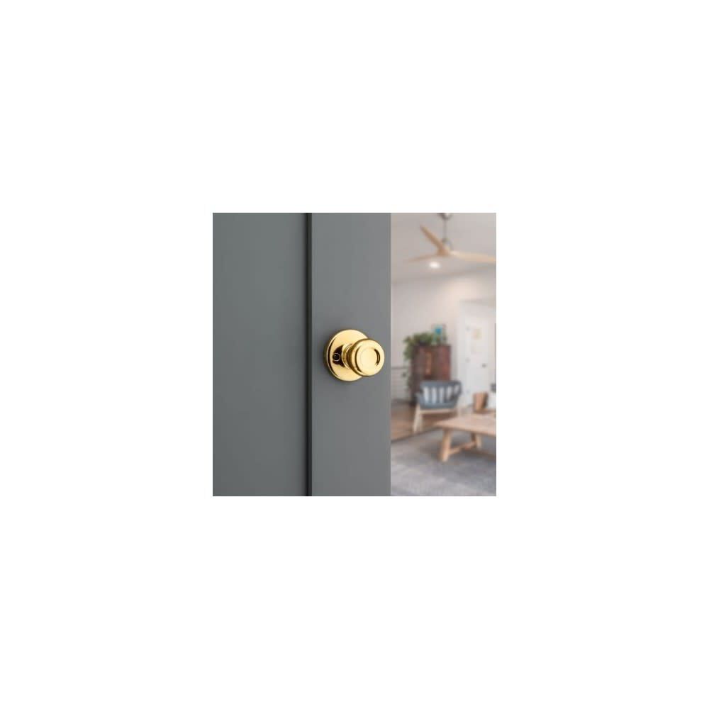 Tylo Door Knob Polished Brass Hall & Closet Passage Round 92001-564