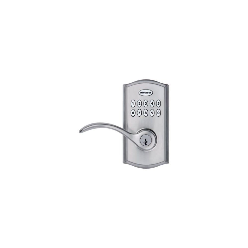 SmartKey Pembroke Door Lever SmartCode 955 Satin Chrome 99550-001