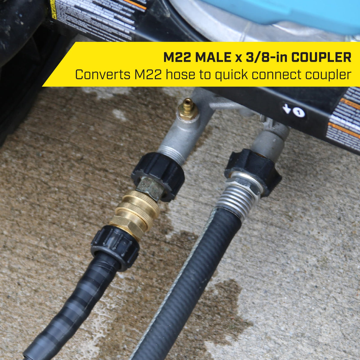 4500 PSI 3/8-in Brass Gas and Electric Pressure Washers Quick Disconnect Plug and Female Metric SGY-PWA25