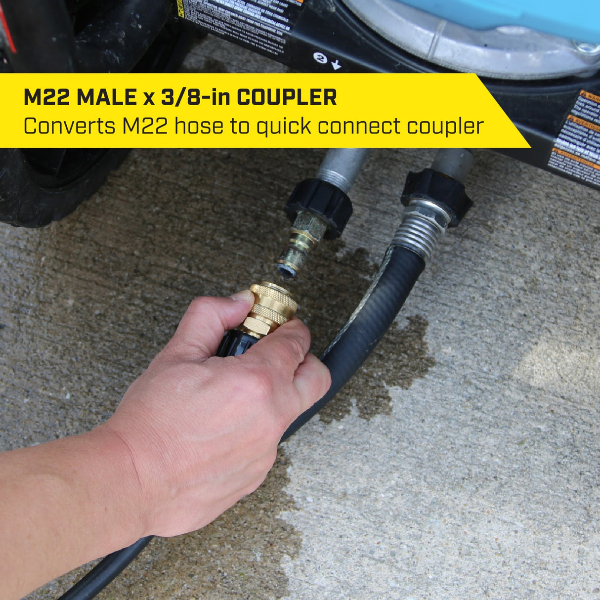 4500 PSI 3/8-in Brass Gas and Electric Pressure Washers Quick Disconnect Plug and Female Metric SGY-PWA25