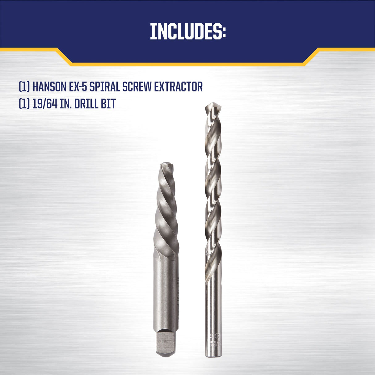 Hanson 2-Pack Carbon Steel 3-3/8-in Screw Extractor 53705