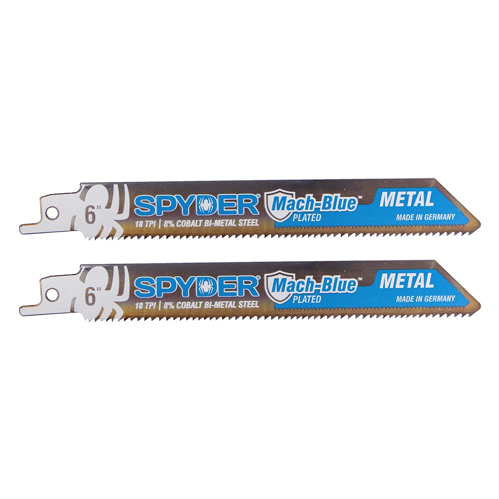 Mach-Blue Bi-metal 6-in 18-TPI Metal Cutting Reciprocating Saw Blade (2-Pack) SPY-200320