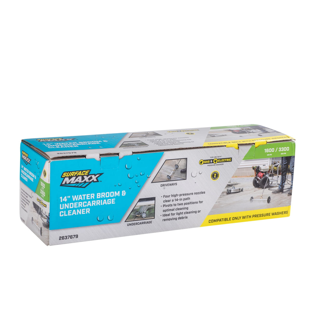 14-in 3300 PSI Scrubbing Broom for Gas and Electric Pressure Washers SGY-PWA97