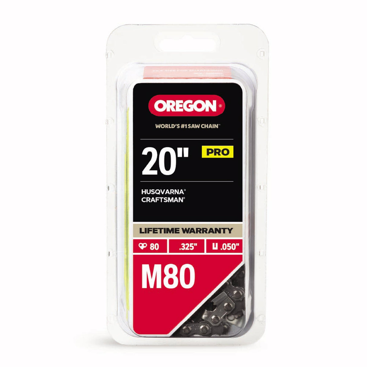 M80 80 Link Replacement Chainsaw Chain For 20-in, 0.05-in Gauge,0.325-in Pixel Pitch M80-21