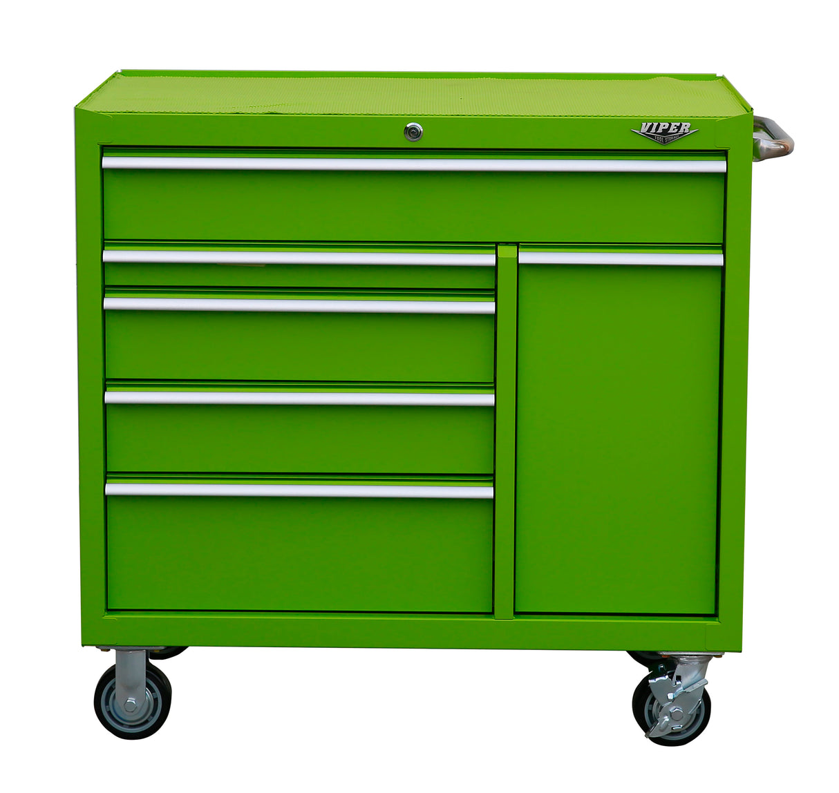41.5-in W x 40.8-in H 6-Drawer Steel Rolling Tool Cabinet (Green) V4106LGR