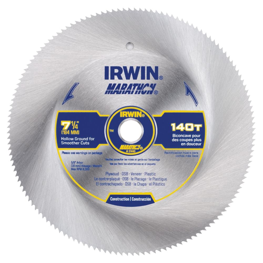 7-1/4-in 140-Tooth Fine Finish Carbon Circular Saw Blade 21440PTL