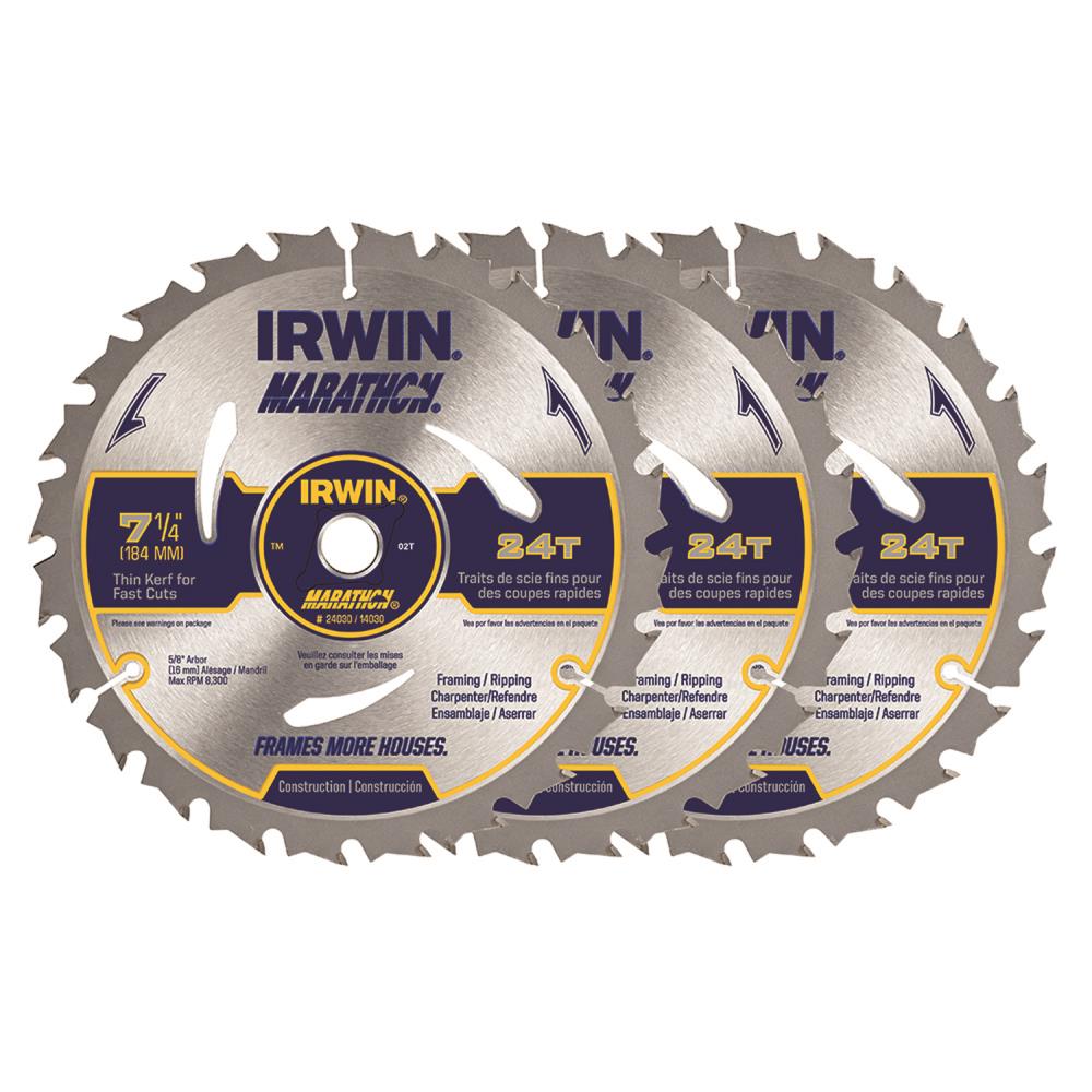 7-1/4-in 24-Tooth Rough Finish Carbide Circular Saw Blade (3-Pack) IRW-2002791