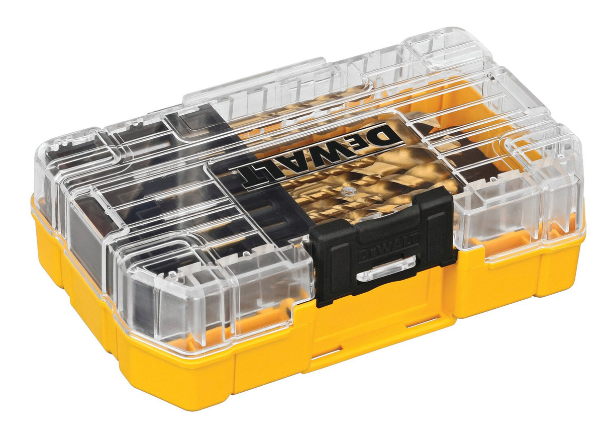 21-Piece Assorted Titanium Nitride Coated Hss Jobber Length Twist Drill Bit Set DW1342 G