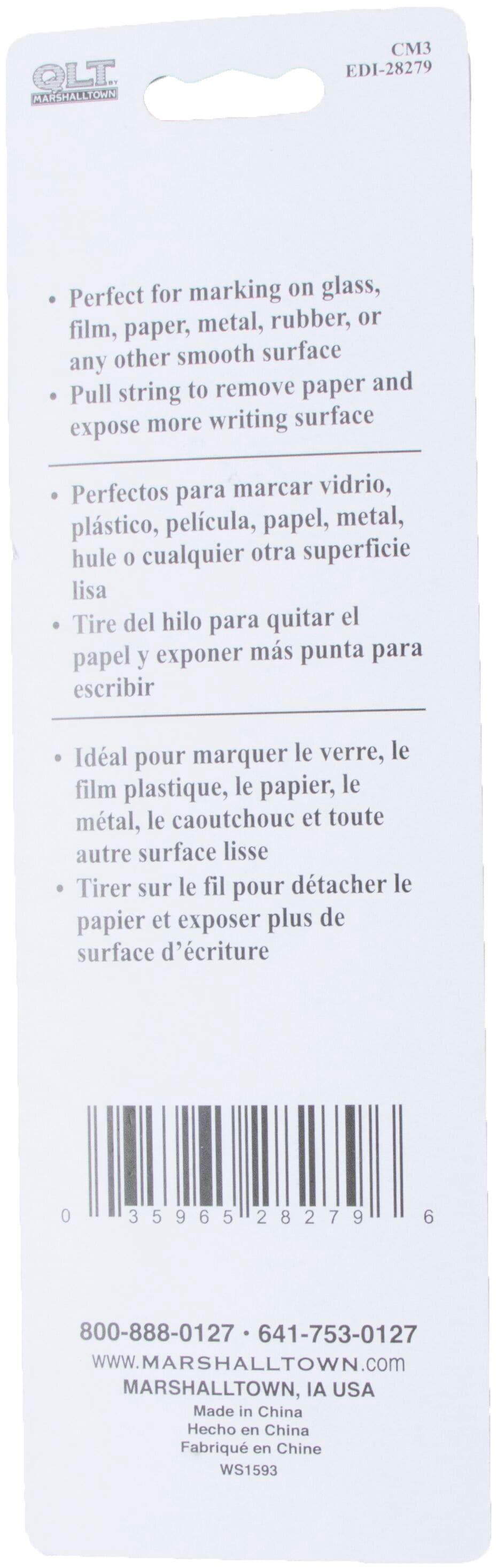 3-Pack 6.65-in Red, Yellow, Black China Marker CM3-L