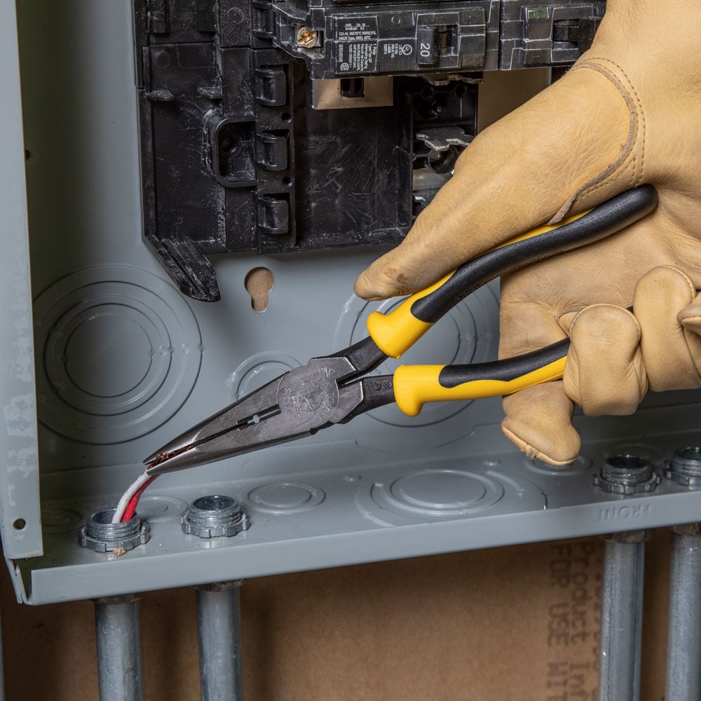 Journeyman 8-in Electrical Long Nose Pliers with Wire Cutter J203-8N SEN