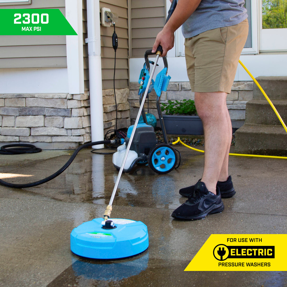 12-in 2300 PSI Rotating Surface Cleaner for Electric Pressure Washers SGY-PWA201