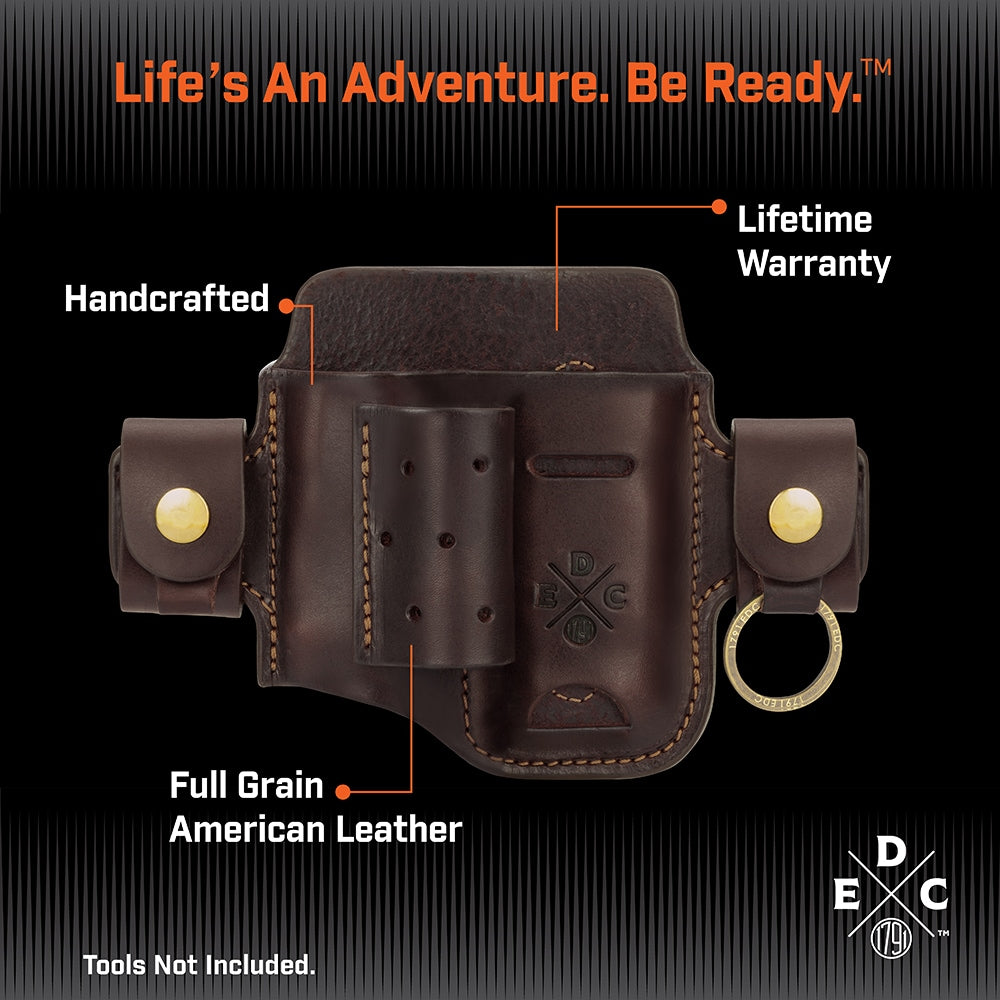 Everyday Carry Tool Organizer for L/XL Multitool, Knife, Flashlight with Large Flex and Action-Snap Belt Attachment WEB-HD-AS-LF-BUR-A