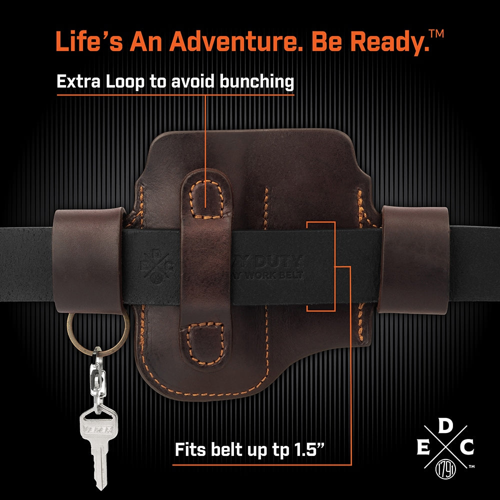 Everyday Carry Tool Organizer for L/XL Multitool, Knife, Flashlight with Large Flex and Action-Snap Belt Attachment WEB-HD-AS-LF-BUR-A