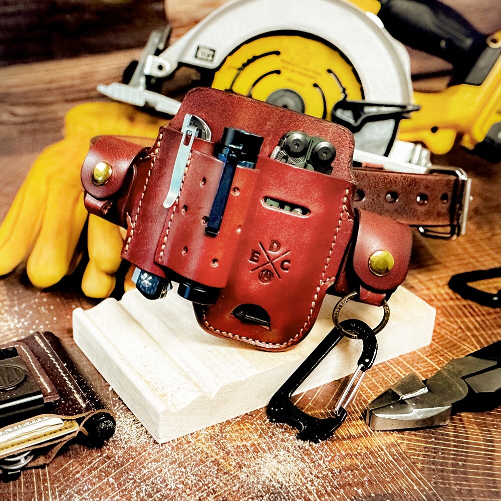 Everyday Carry Tool Organizer for L/XL Multitool, Knife, Flashlight with Large Flex and Action-Snap Belt Attachment WEB-HD-AS-LF-CHN-A