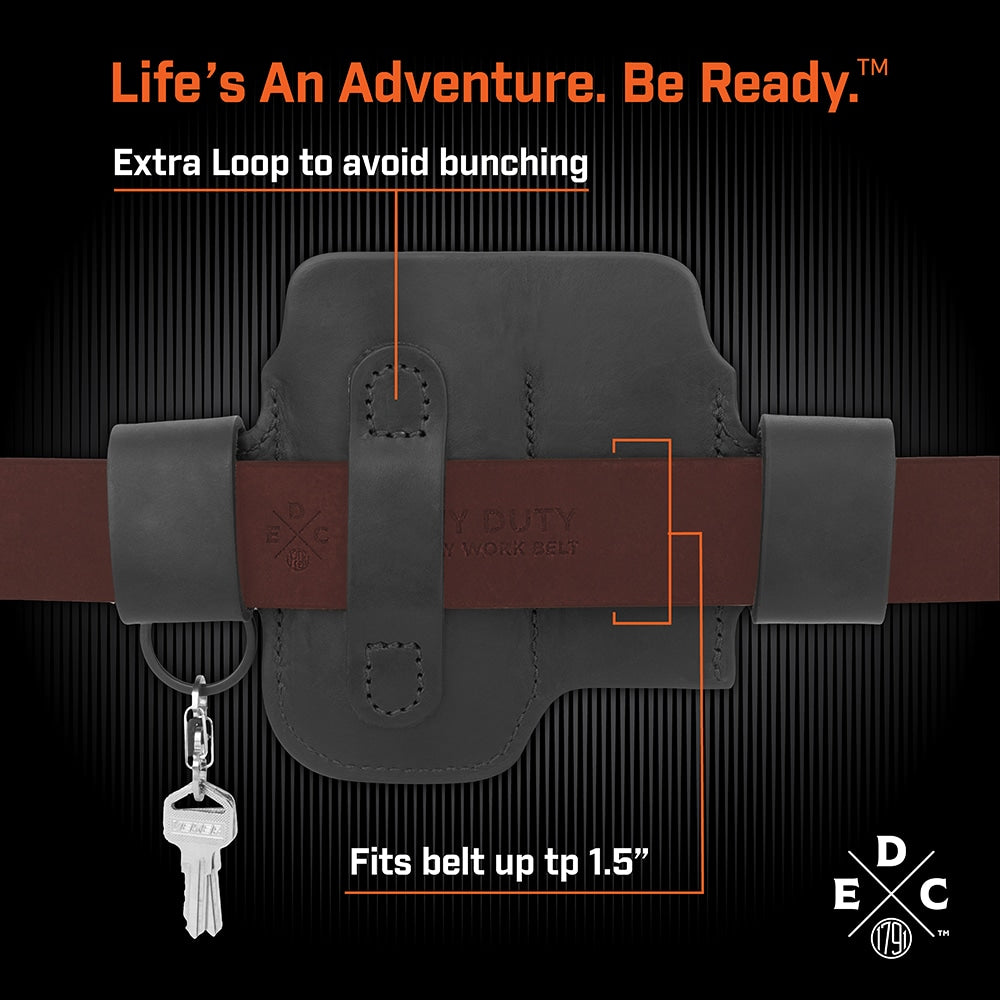 Everyday Carry Tool Organizer for L/XL Multitool, Knife, Flashlight with Small Flex and Action-Snap Belt Attachment WEB-HD-AS-SF-BLK-A