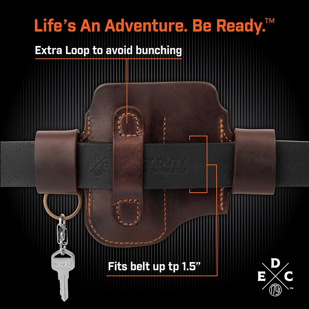 Everyday Carry Tool Organizer for L/XL Multitool, Knife, Flashlight with Small Flex and Action-Snap Belt Attachment WEB-HD-AS-SF-BUR-A