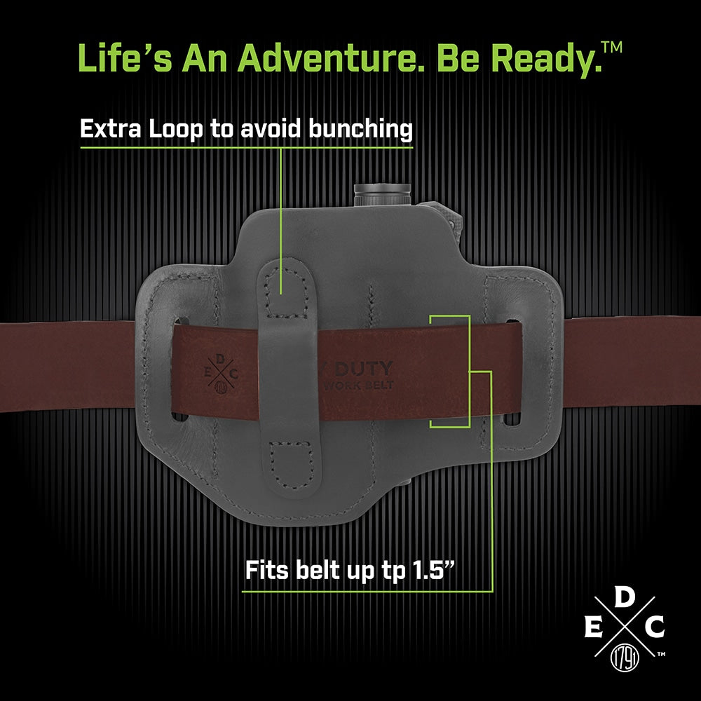 Everyday Carry Tool Organizer for L/XL Multitool, Knife, Flashlight with Large Flex and Easy-Slide Belt Attachment WEB-HD-ES-LF-BLK-A