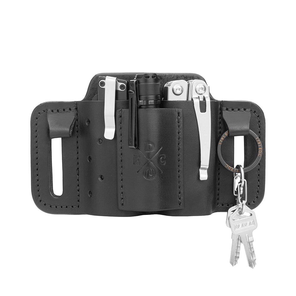 Everyday Carry Tool Organizer for XS/S Multitool, Knife, Flashlight with Medium Flex and Easy-Slide Belt Attachment WEB-MN-ES-MF-BLK-A