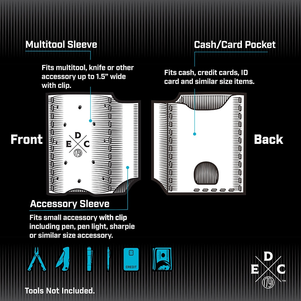 Everyday Carry Leather Pocket Tool Pouch for Multitool, Knife, Pen / Pen Light, Cash / Cards for Pocket Carry WEB-PK-DUO-BUR-A