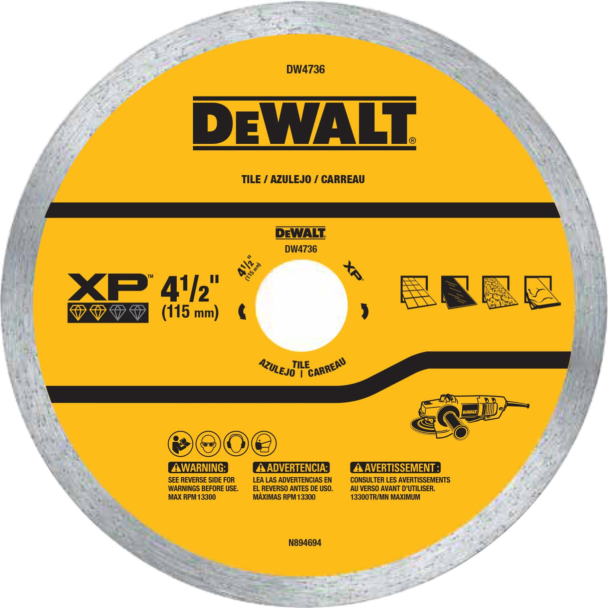 XP 4.5-in Diamond Cut-off Wheel DW4736