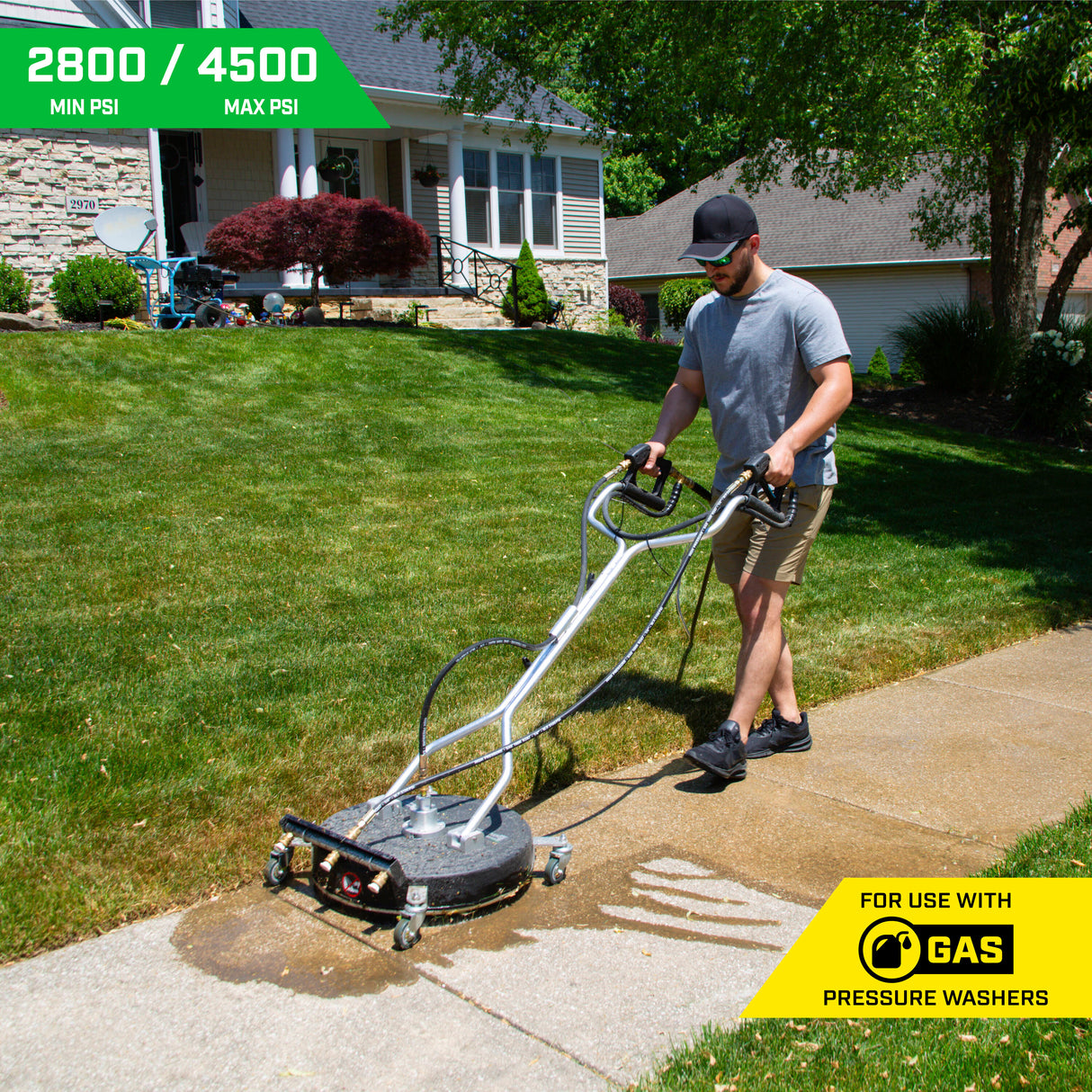 20-in 4500 PSI Rotating Surface Cleaner for Gas Pressure Washers SGY-PWA1002