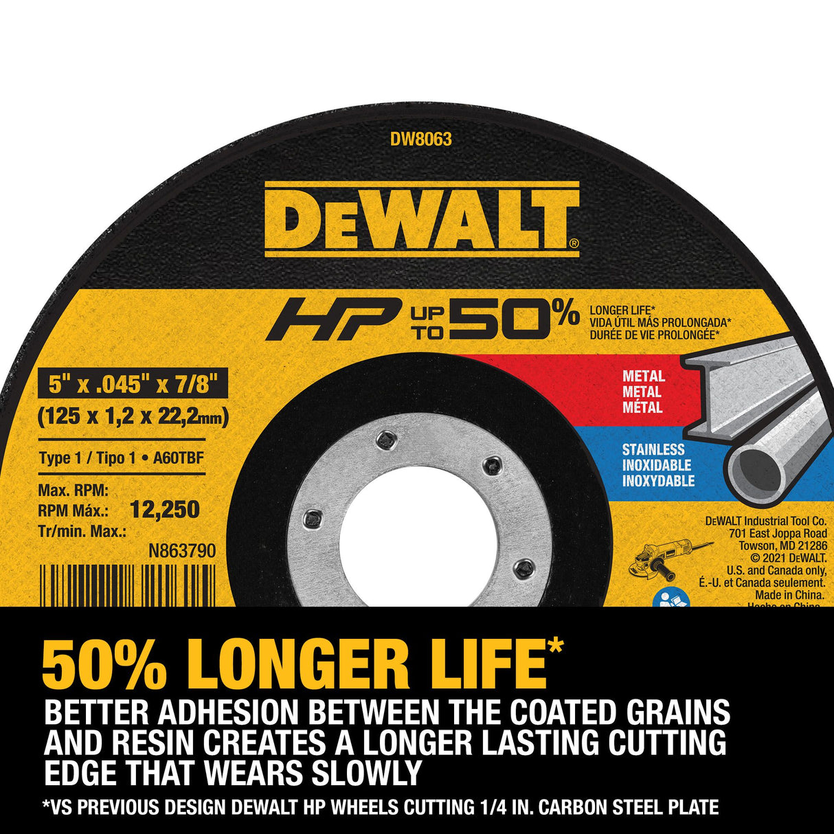 -HP 5-in Aluminum Oxide Multi-grade Pack-Grit Cut-off Wheel DW8063 Z