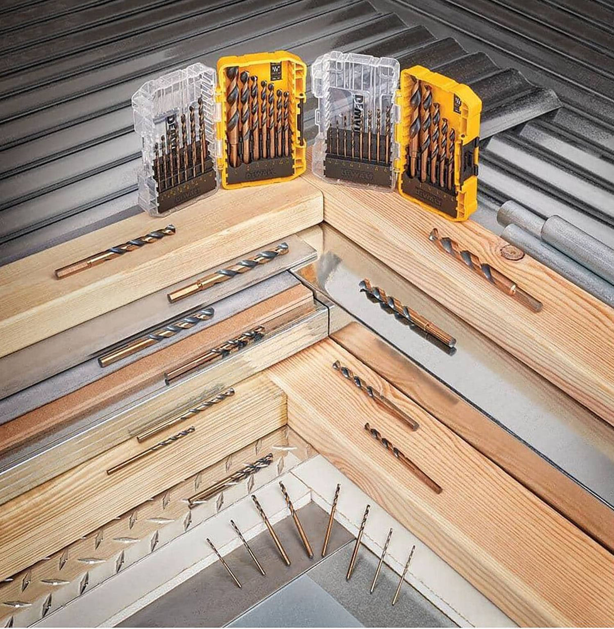 9/16-in x 6-in Black and Gold Coated Hss Jobber Length Twist Drill Bit DW1620 G