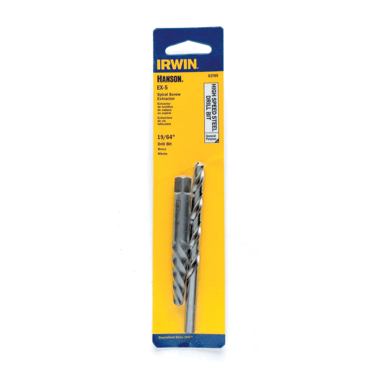 Hanson 2-Pack Carbon Steel 3-3/8-in Screw Extractor 53705