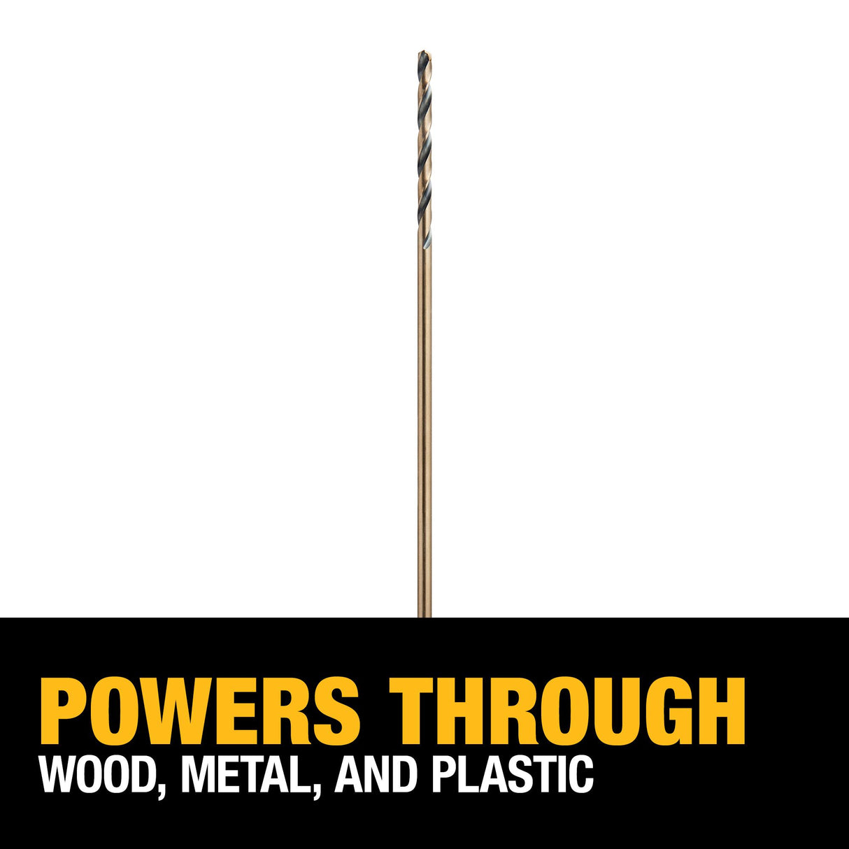 1/8-in x 6-in Black and Gold Coated Hss Aircraft Length Twist Drill Bit DW1603 G