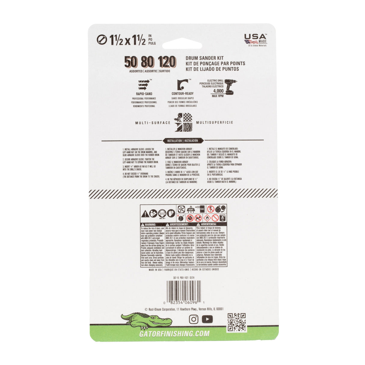 1-1/2 In. Drum Kit Mandrel with 6 Refills 6-Pack Drum Sander Kit 6096