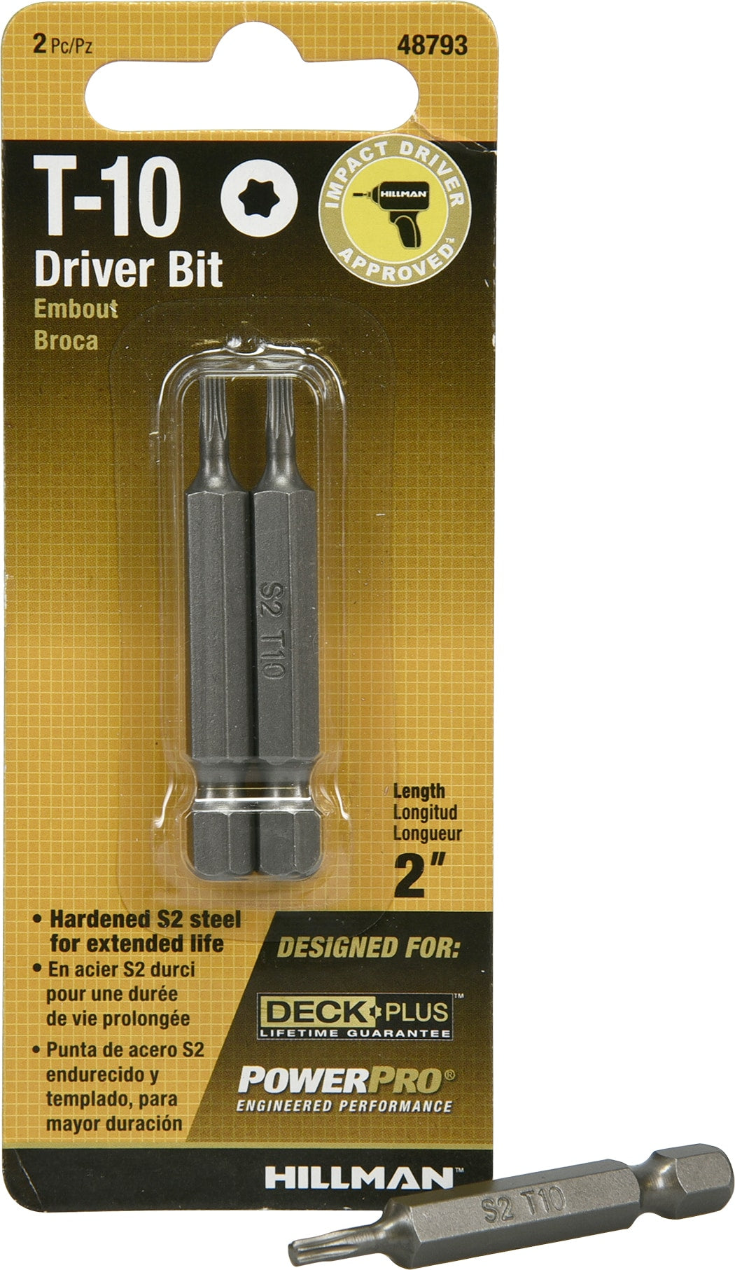 2-in T10 Torx Screwdriver Bit Set (2-Piece) 48793