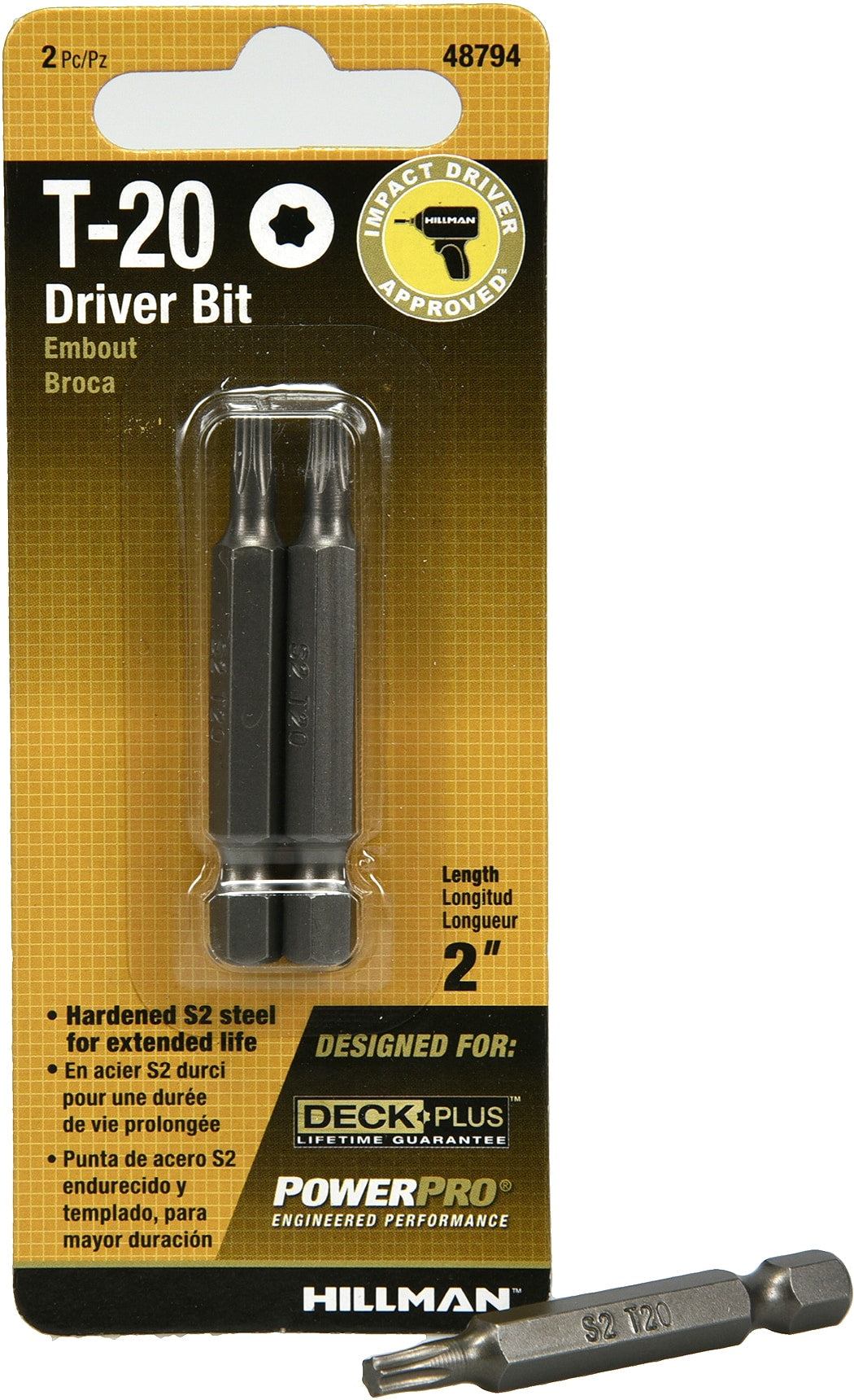 2-in T20 Torx Screwdriver Bit Set (2-Piece) 48794