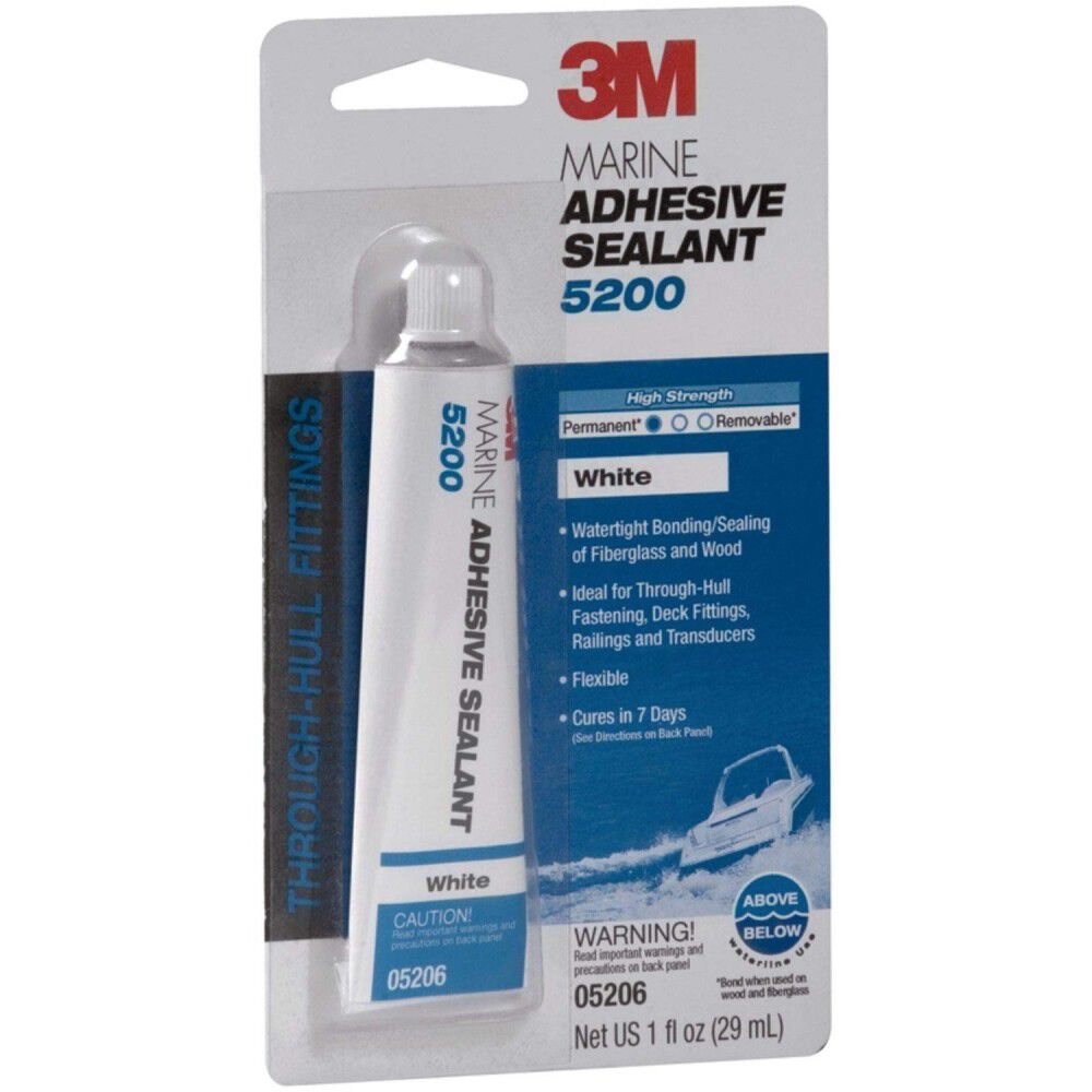 1oz 5200 Series White Marine Adhesive Sealant 8032344