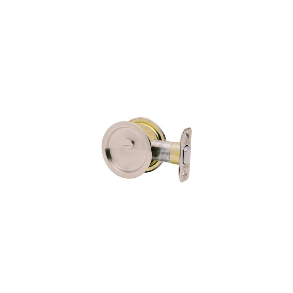 Satin Nickel Round Pocket Door Privacy Lock 93350-024