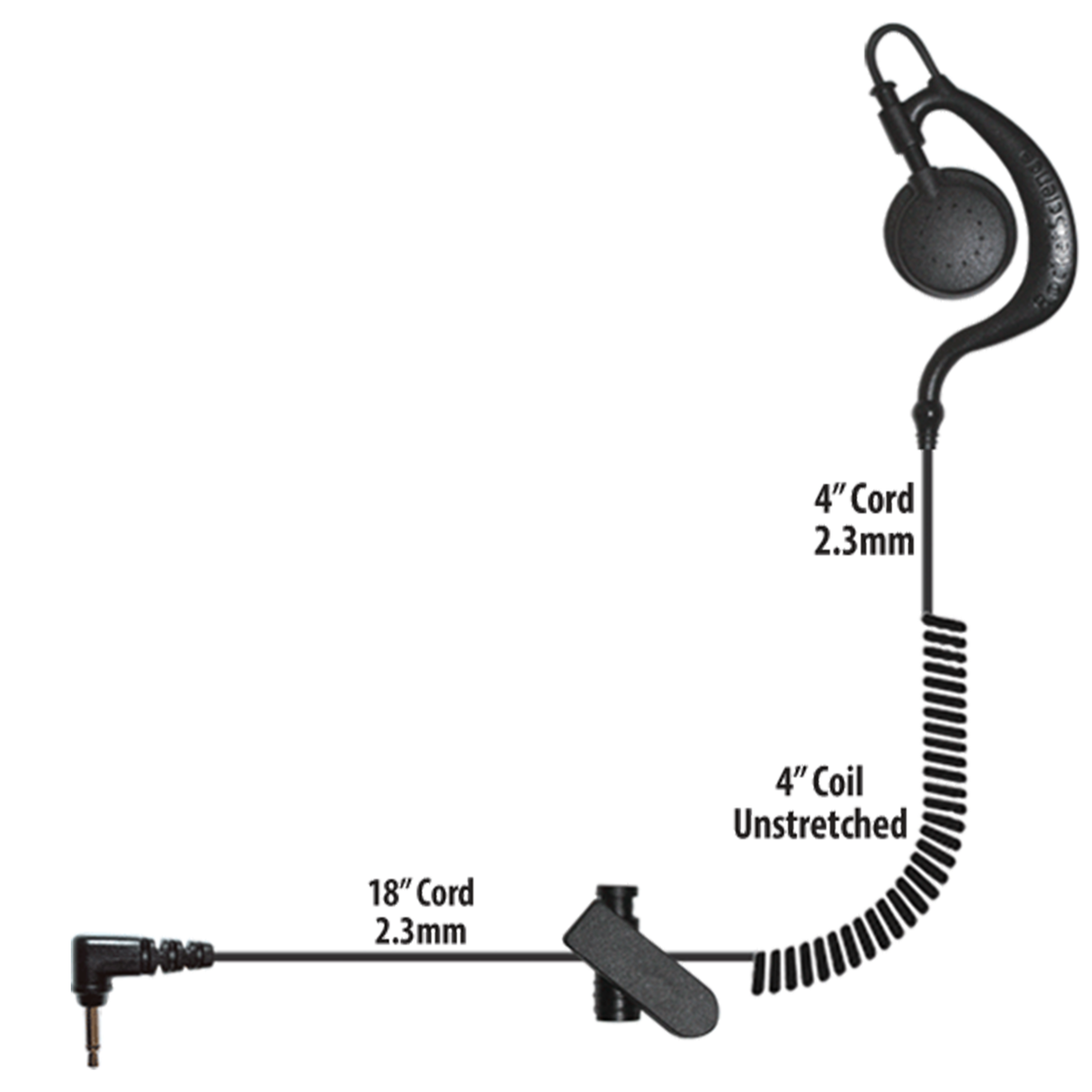 AGENT Listen-Only Earpiece with 3.5mm Pin