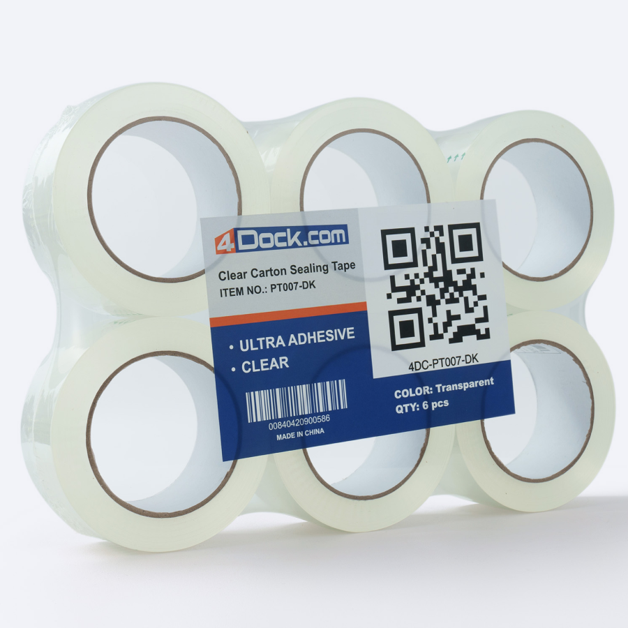 Clear Carton Sealing Tape 6 Rolls