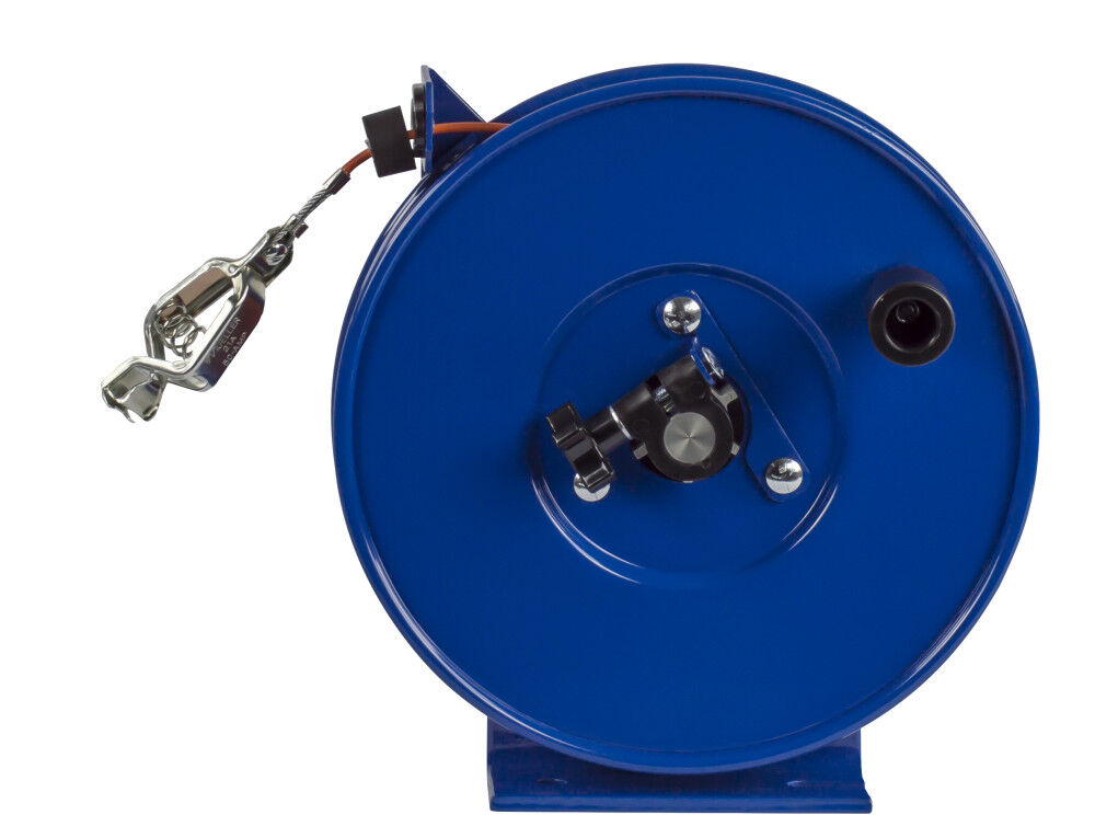 Spring Rewind Static Discharge Hand Crank Cable Reel 100' Cable SDH-100