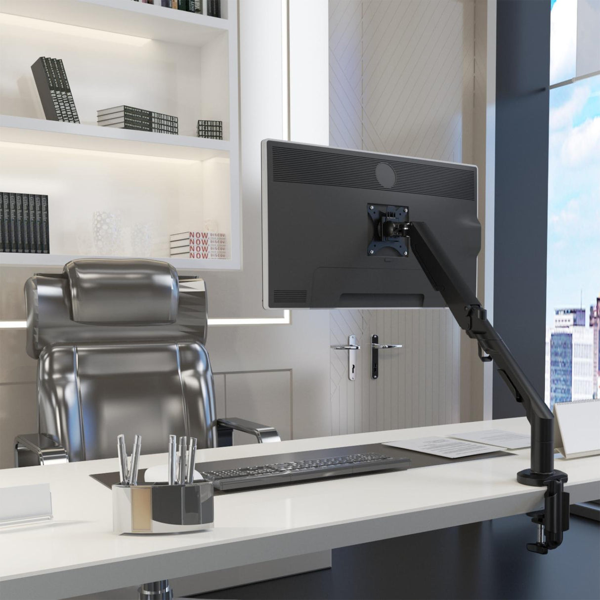 Single Monitor Stand WMA8 Support Max 36 Inch, 6.6 26.5 Lbs Screen