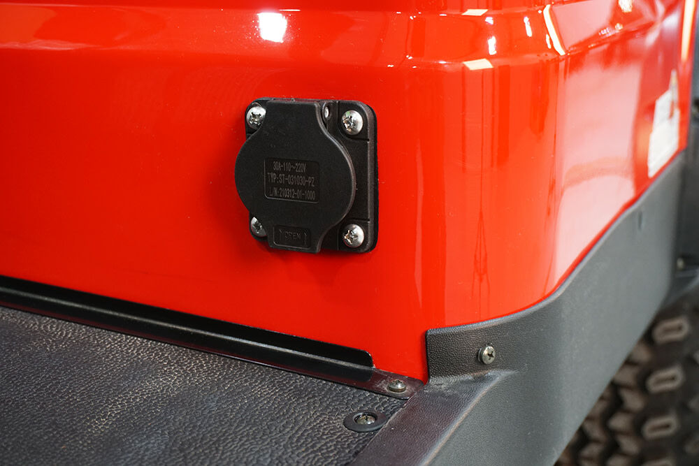 48V Electric 2+2 Passenger Lifted Golf Car Lava Red EV1 4L-LRED-23