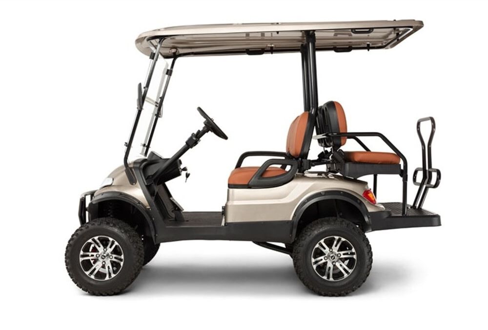 48V Electric 2+2 Passenger Lifted Golf Car Silver EV1 4L-SILVER-23