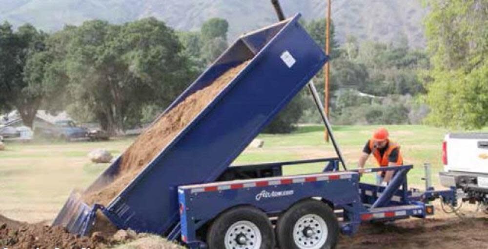 12' 5in Drop Deck & Dump Trailer 74in Deck Width - 10000# Capacity 3D12