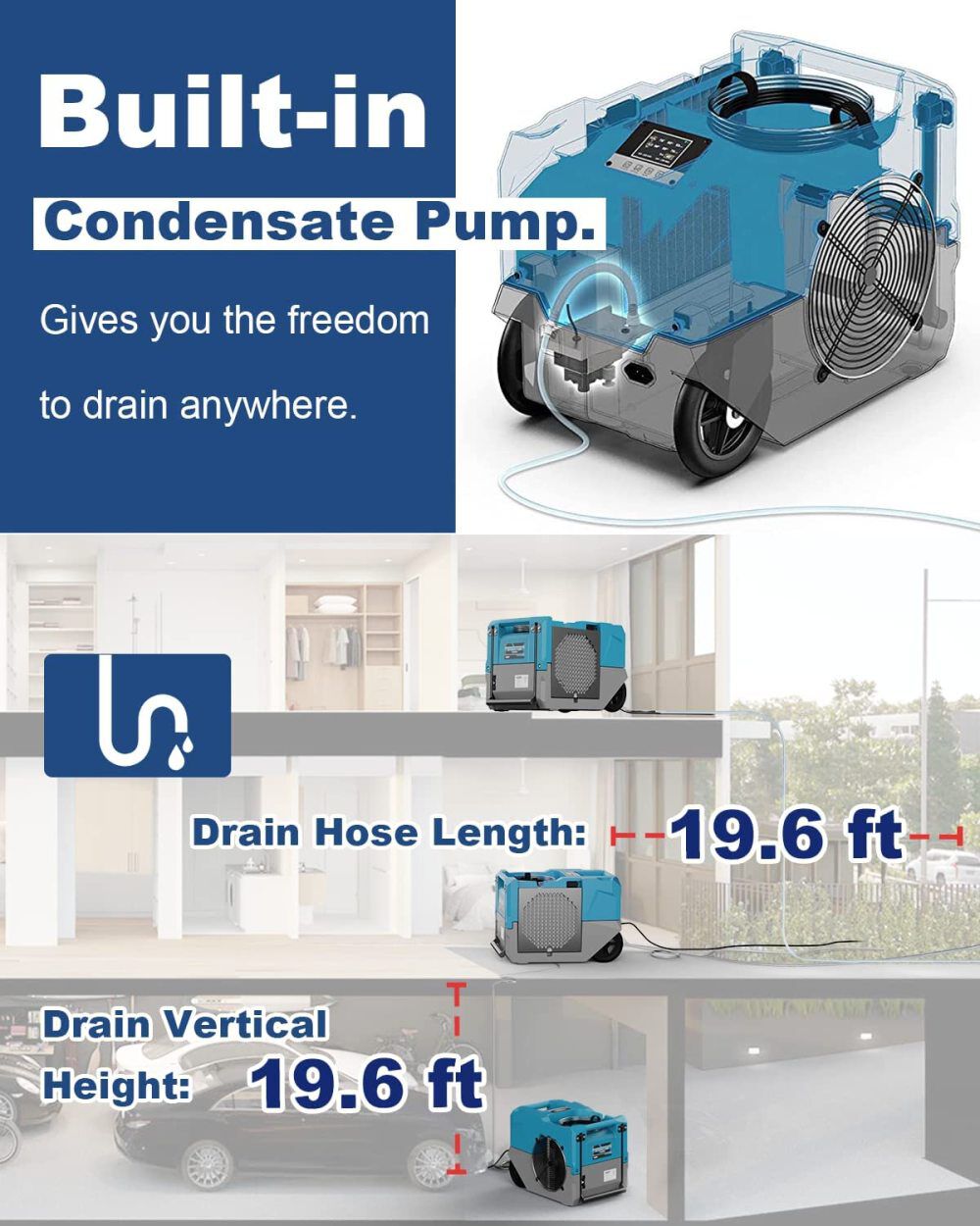 LGR 1250 Dehumidifier 264 PPD, Blue X002J9KWNV