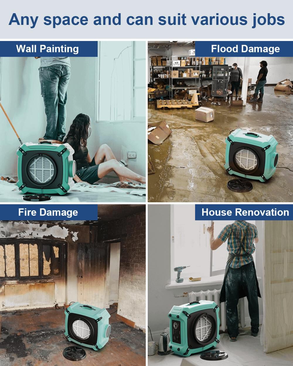 PureAiro HEPA Max 770 Air Scrubber, Green X002STPS0J